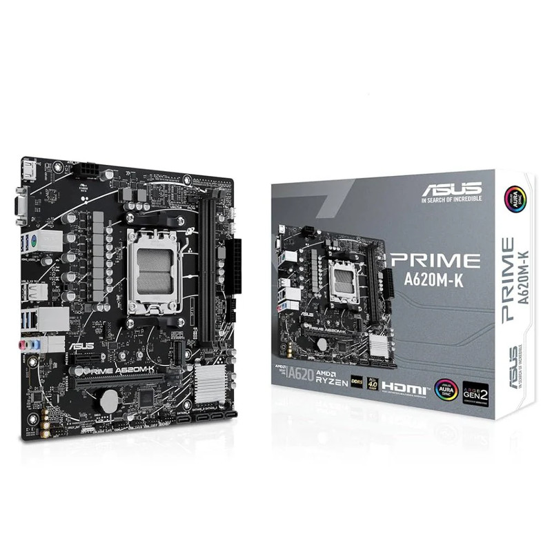 Asus Prime A620M-K DDR5 AM5 AMD micro-ATX Gaming Motherboard - اللوحة الأم